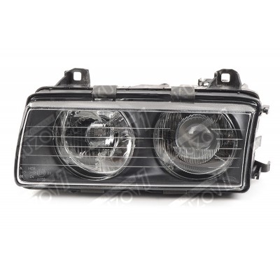 Передняя фара (левая) H7/H7, DEPO для BMW 3 (E36) 1996-1999 - фото
