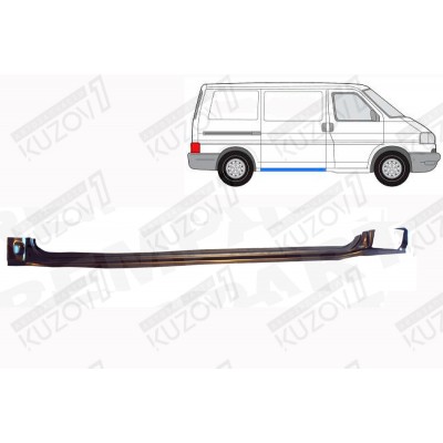 Порог (правый) Наружный Klokkerholm для Volkswagen T4 1990-1996 - фото